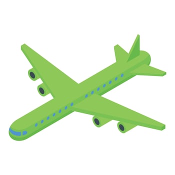 Airplane safety icon isometric vector. Vaccine passport vector