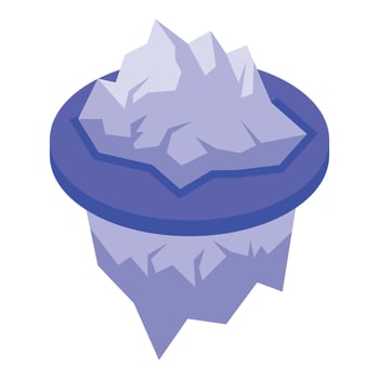 Wide iceberg icon isometric vector. Glacier sea vector