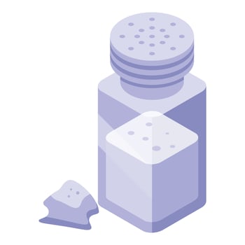 Sea salt icon isometric vector. Spanish food vector