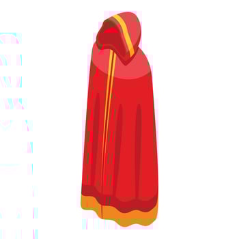 Red royal cloak icon isometric vector. Cape hero vector