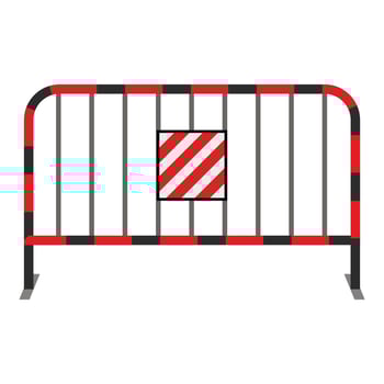 Steel barrier icon, cartoon style vector