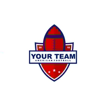 american football badge logo design vector