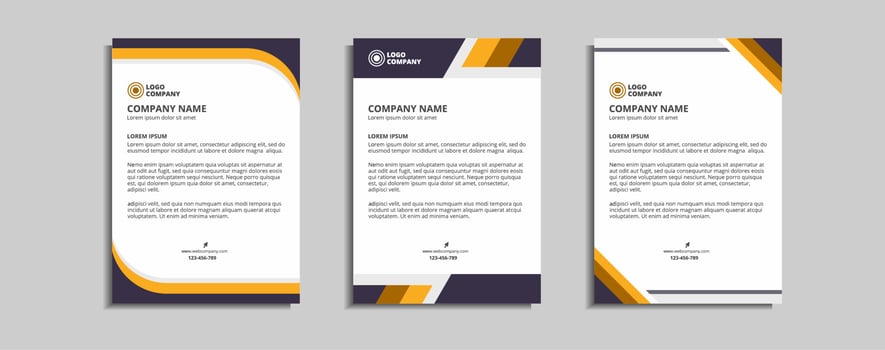 modern corporate letterhead template design vector