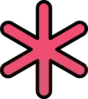 Asterisk Vector Icon Design