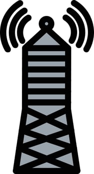 Broadcast Tower Vector Icon Design