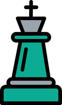Chess King Vector Icon Design