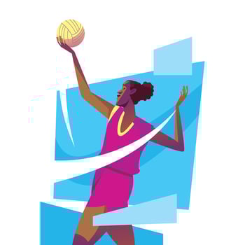 Professional Female Volleyball Player vector