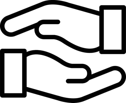 Hands Helping Vector Icon Design