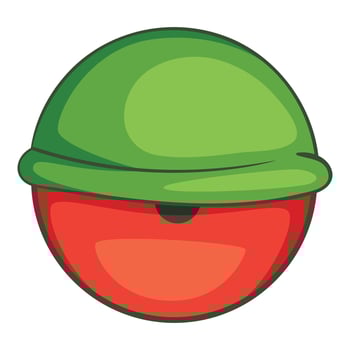 Bloodshot eyeball icon, cartoon style vector