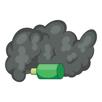 Molotov cocktail icon, cartoon style vector