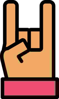 Hand Rock Vector Icon Design