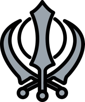 Khanda Vector Icon Design