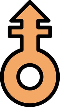 Mars Stroke V Vector Icon Design