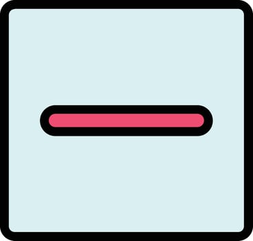 Minus Square Vector Icon Design