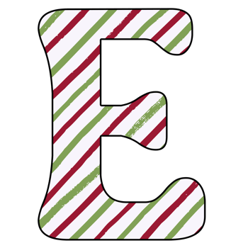 Christmas alphabet design png