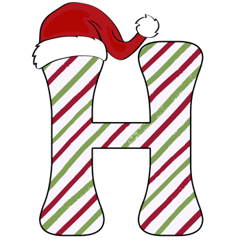Christmas alphabet design png