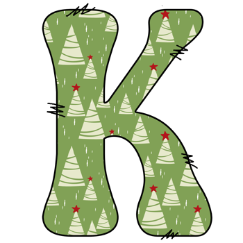christmas alphabet design png