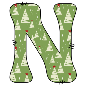 christmas alphabet design png