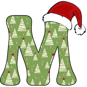 christmas alphabet design png