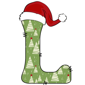 christmas alphabet design png