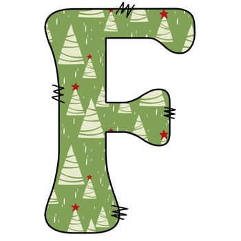 christmas alphabet design png