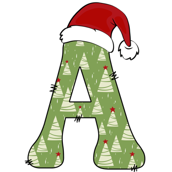 christmas alphabet design png