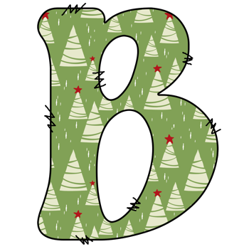 christmas alphabet design png