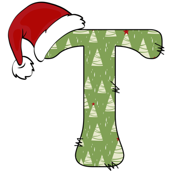 christmas alphabet design png