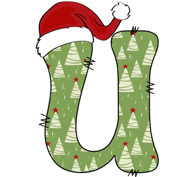 christmas alphabet design png