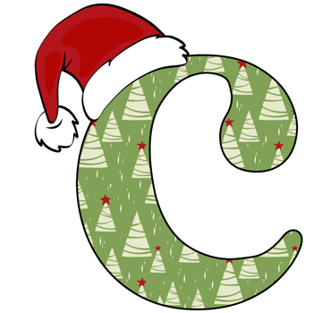 christmas alphabet design png