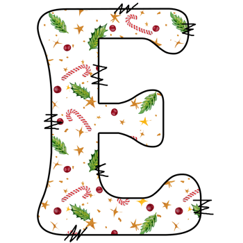 christmas alphabet design png
