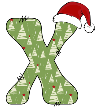 christmas alphabet design png