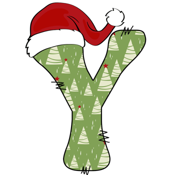 christmas alphabet design png