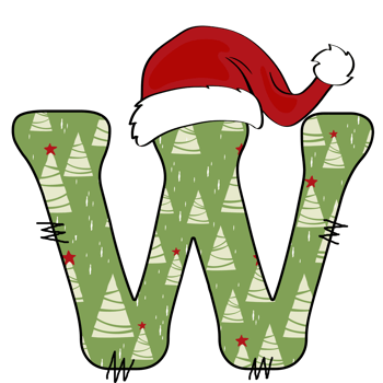 christmas alphabet design png