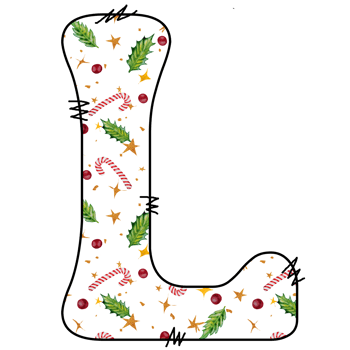 christmas alphabet design png