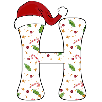 christmas alphabet design png