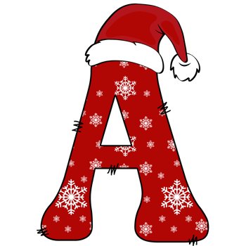 christmas alphabet design png