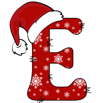 christmas alphabet design png