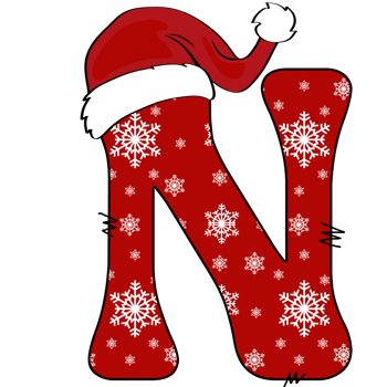 christmas alphabet design png