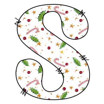christmas alphabet design png
