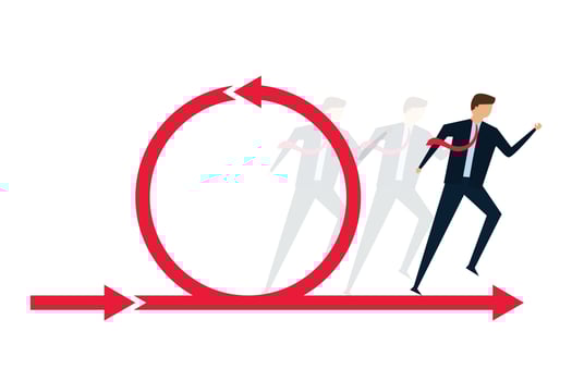 Agile methodology for business or software development, smart businessman running fast with agility effect on circular agile life cycle workflow vector
