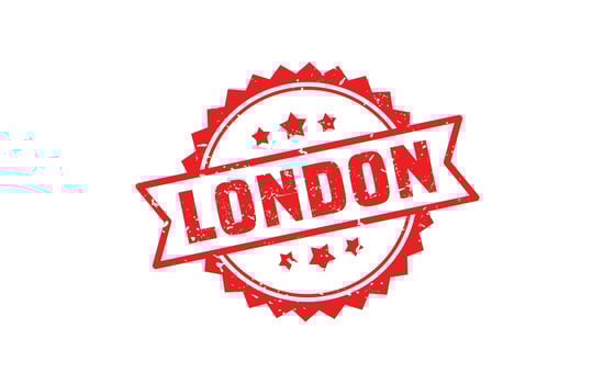 LONDON rubber stamp texture with grunge style on white background vector