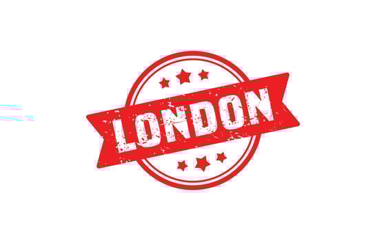 LONDON rubber stamp texture with grunge style on white background vector