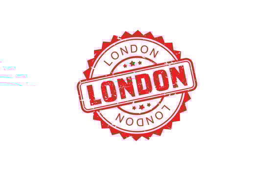 LONDON rubber stamp texture with grunge style on white background vector