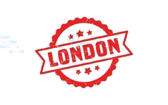LONDON rubber stamp texture with grunge style on white background vector