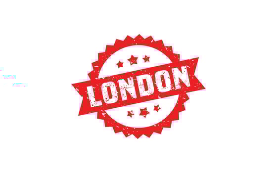 LONDON rubber stamp texture with grunge style on white background vector