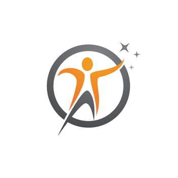 Human character logo sign vector