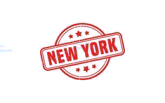 NEW YORK rubber stamp texture with grunge style on white background vector