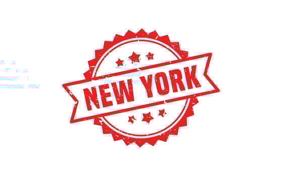 NEW YORK rubber stamp texture with grunge style on white background vector