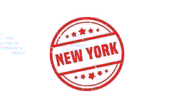 NEW YORK rubber stamp texture with grunge style on white background vector